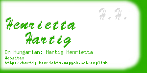 henrietta hartig business card